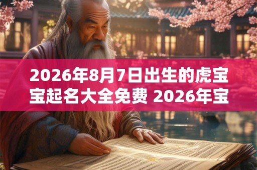 2026年8月7日出生的虎宝宝起名大全免费 2026年宝宝取名的技巧