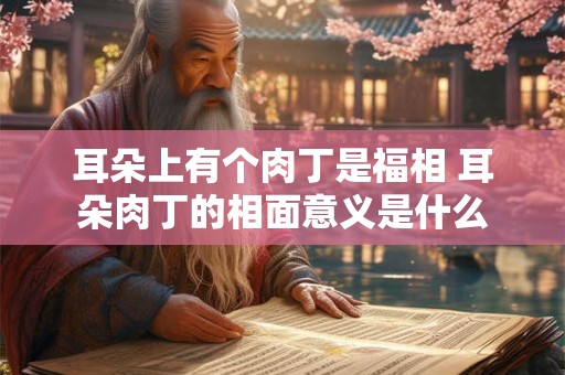 耳朵上有个肉丁是福相 耳朵肉丁的相面意义是什么