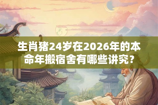 生肖猪24岁在2026年的本命年搬宿舍有哪些讲究？