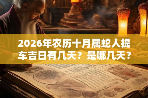 2026年农历十月属蛇人提车吉日有几天？是哪几天？