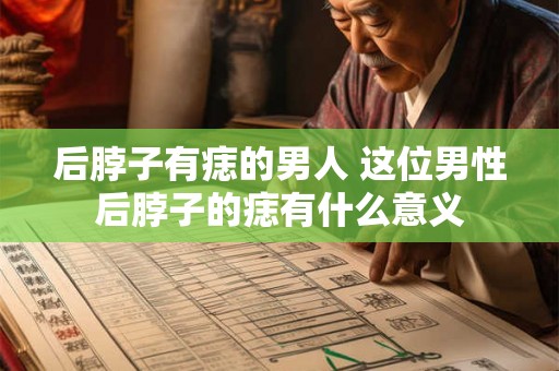 后脖子有痣的男人 这位男性后脖子的痣有什么意义