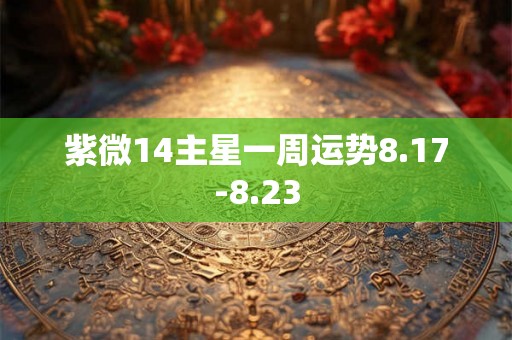 紫微14主星一周运势8.17-8.23