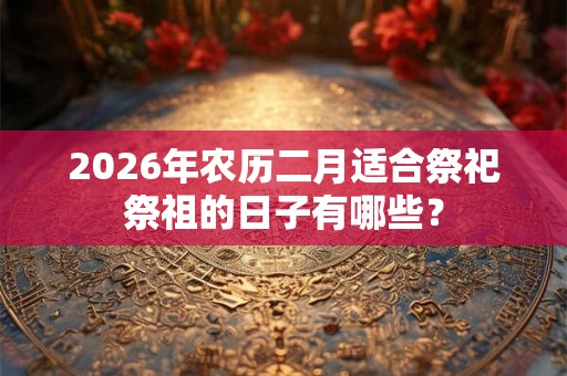 2026年农历二月适合祭祀祭祖的日子有哪些？