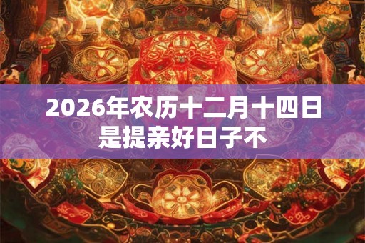 2026年农历十二月十四日是提亲好日子不