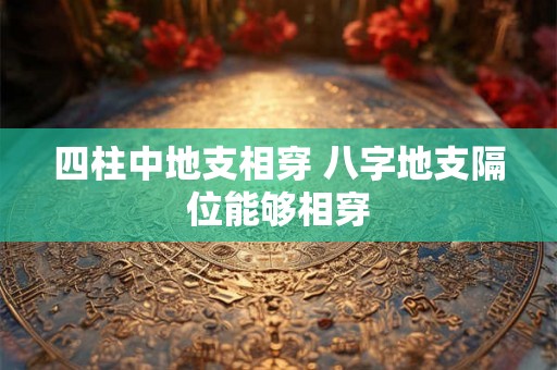 四柱中地支相穿 八字地支隔位能够相穿