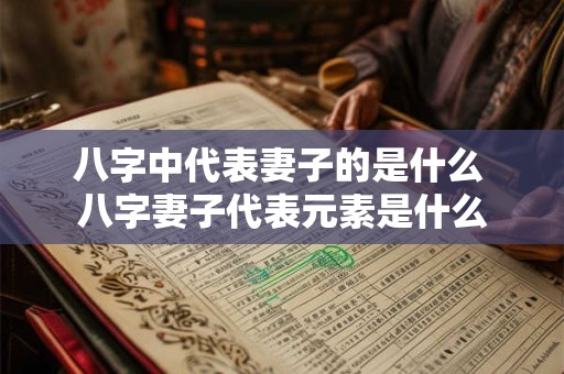 八字中代表妻子的是什么 八字妻子代表元素是什么