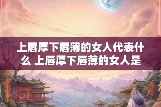 上唇厚下唇薄的女人代表什么 上唇厚下唇薄的女人是否代表着某种个性特征或性格倾向