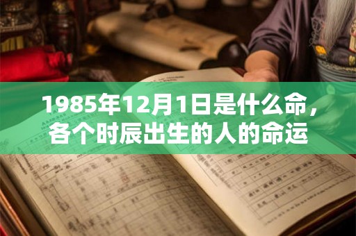 1985年12月1日是什么命，各个时辰出生的人的命运