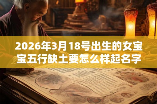 2026年3月18号出生的女宝宝五行缺土要怎么样起名字 2026年3月18号出生的女宝宝五行缺土要怎么样起名字