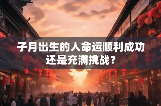 子月出生的人命运顺利成功还是充满挑战? 子月出生的人命运顺利成功还是充满挑战?