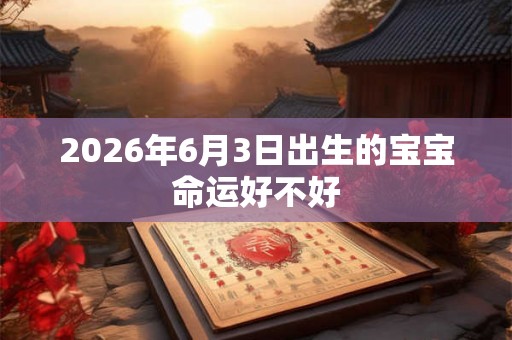 2026年6月3日出生的宝宝命运好不好