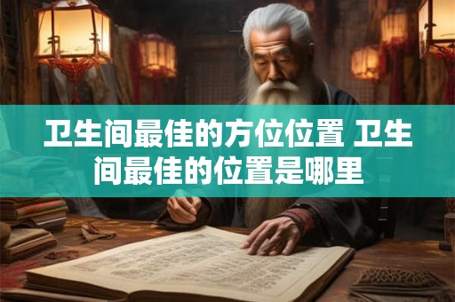 卫生间最佳的方位位置 卫生间最佳的位置是哪里