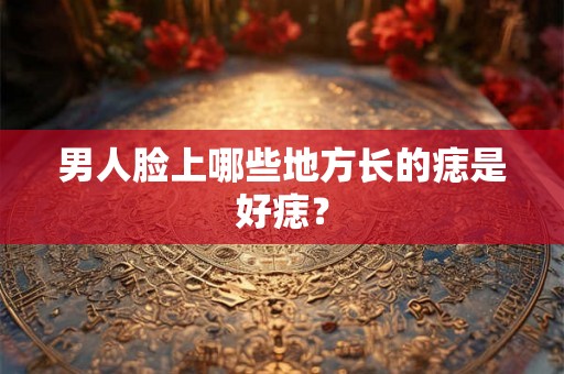 男人脸上哪些地方长的痣是好痣？