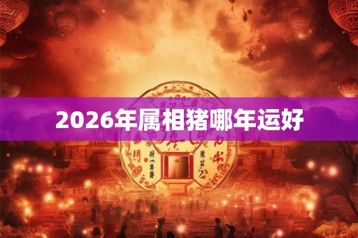 2026年属相猪哪年运好
