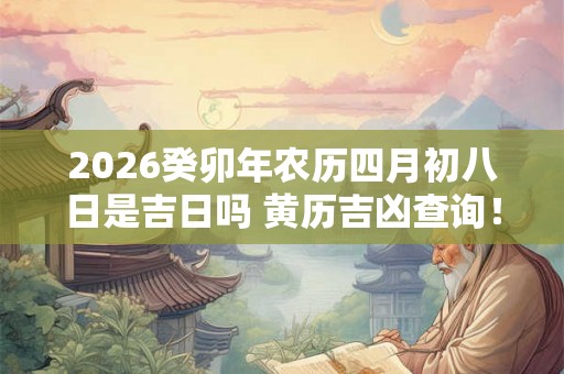 2026癸卯年农历四月初八日是吉日吗 黄历吉凶查询！