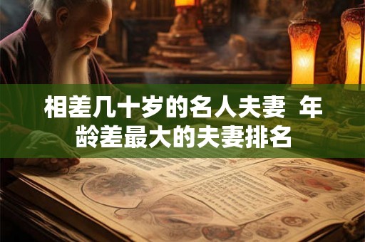 相差几十岁的名人夫妻  年龄差最大的夫妻排名