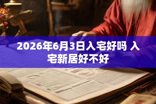 2026年6月3日入宅好吗 入宅新居好不好