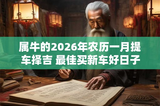 属牛的2026年农历一月提车择吉 最佳买新车好日子