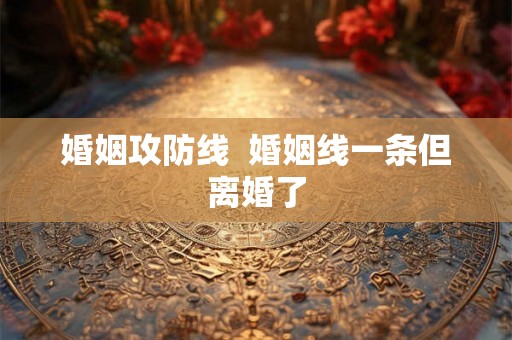 婚姻攻防线  婚姻线一条但离婚了