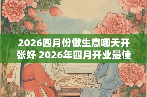 2026四月份做生意哪天开张好 2026年四月开业最佳日