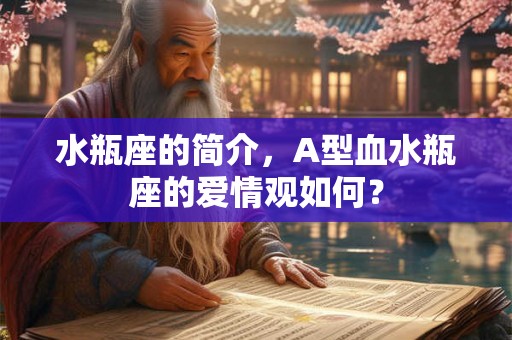 水瓶座的简介，A型血水瓶座的爱情观如何？