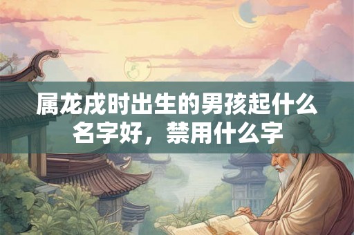 属龙戌时出生的男孩起什么名字好,禁用什么字 属龙戌时出生的男孩起什么名字好,禁用什么字