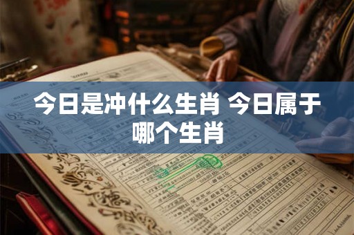 今日是冲什么生肖 今日属于哪个生肖