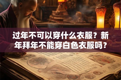 过年不可以穿什么衣服？新年拜年不能穿白色衣服吗？