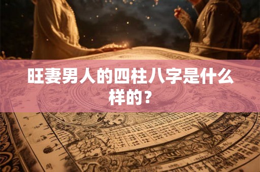 旺妻男人的四柱八字是什么样的? 旺妻男人的四柱八字是什么样的?