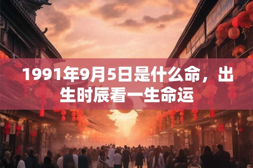 1991年9月5日是什么命，出生时辰看一生命运