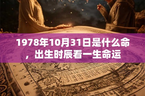 1978年10月31日是什么命，出生时辰看一生命运