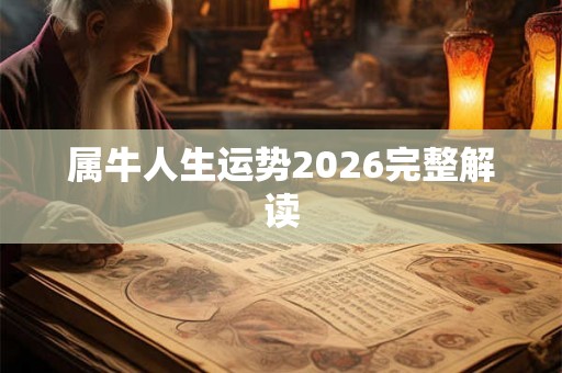 属牛人生运势2026完整解读