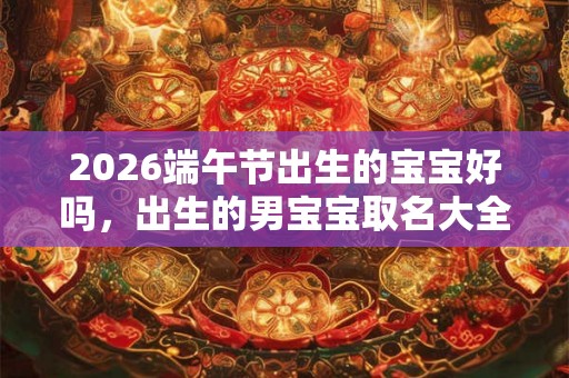 2026端午节出生的宝宝好吗，出生的男宝宝取名大全
