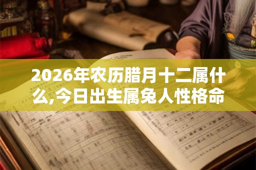 2026年农历腊月十二属什么,今日出生属兔人性格命运