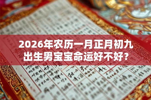 2026年农历一月正月初九出生男宝宝命运好不好？
