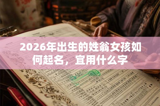 2026年出生的姓翁女孩如何起名，宜用什么字