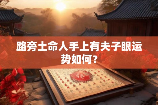 路旁土命人手上有夫子眼运势如何？