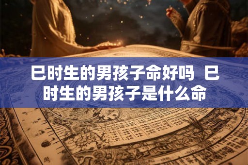 巳时生的男孩子命好吗  巳时生的男孩子是什么命