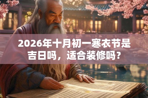 2026年十月初一寒衣节是吉日吗,适合装修吗? 2026年十月初一寒衣节是吉日吗,适合装修吗?