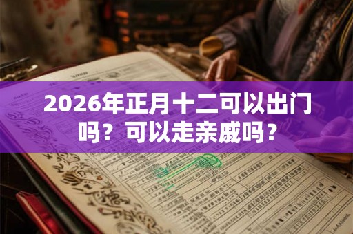 2026年正月十二可以出门吗？可以走亲戚吗？