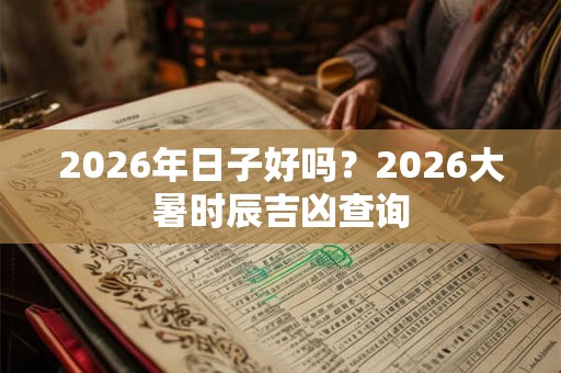 2026年日子好吗?2026大暑时辰吉凶查询 2026年日子好吗?2026大暑时辰吉凶查询