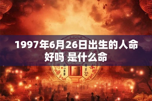 1997年6月26日出生的人命好吗 是什么命 1997年6月26日出生的人命好吗 是什么命