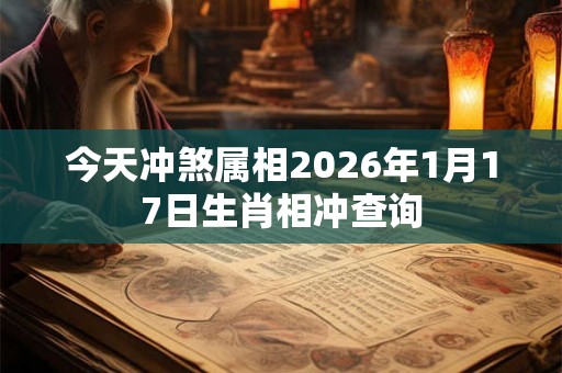 今天冲煞属相2026年1月17日生肖相冲查询