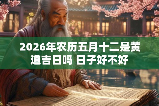 2026年农历五月十二是黄道吉日吗 日子好不好