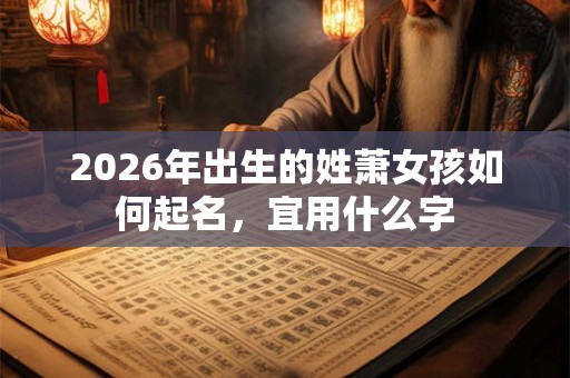 2026年出生的姓萧女孩如何起名，宜用什么字