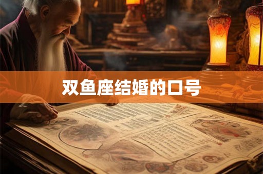双鱼座结婚的口号