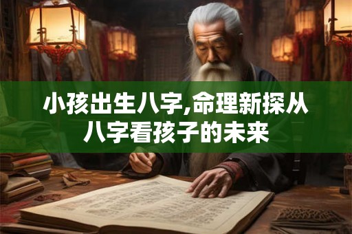 小孩出生八字,命理新探从八字看孩子的未来