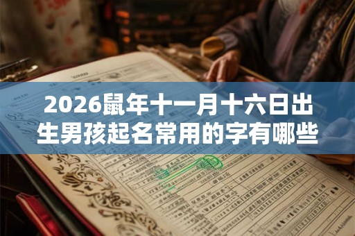 2026鼠年十一月十六日出生男孩起名常用的字有哪些