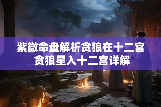 紫微命盘解析贪狼在十二宫 贪狼星入十二宫详解