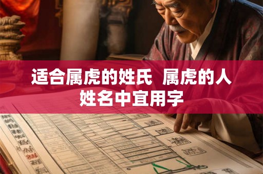 适合属虎的姓氏  属虎的人姓名中宜用字